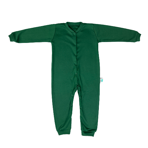 Przejdź do produktu Pajac niemowlęcy bez stópek bawełniany - Szmaragdowy