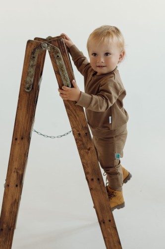 Przejdź do produktu Dres niemowlęcy na zamek - Karmelowy