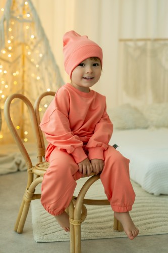 Przejdź do produktu Bluza dziecięca oversize - łososiowa