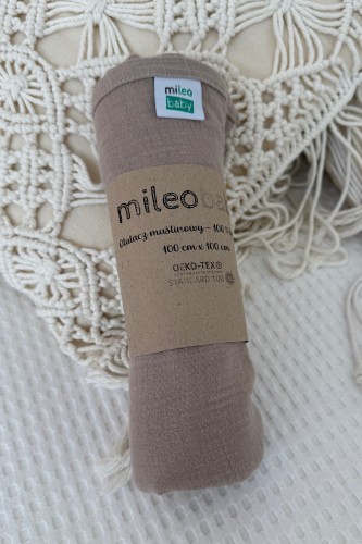 Przejdź do produktu Otulacz/ kocyk muślinowy 100x100cm - Pure Nest Collection - Beżowy 