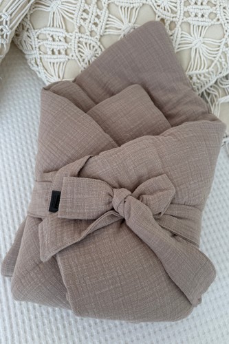 Przejdź do produktu Rożek/kołderka 2w1 z poduszką - Pure Nest Collection - Beżowy