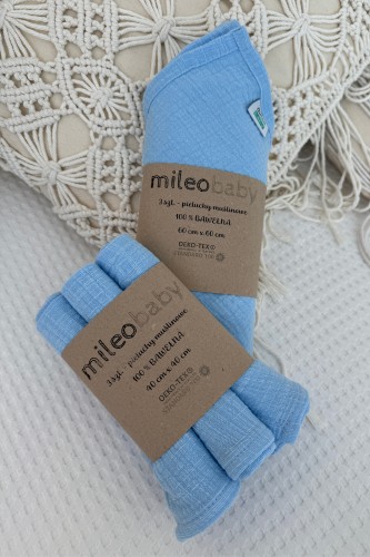 Przejdź do produktu Pakiet pieluszek - Muślinowa Podstawa - Pure Nest Collection - Błękitny