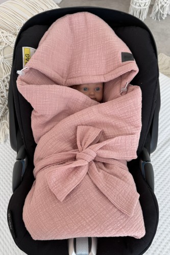 Przejdź do produktu Otulacz do fotelika samochodowego - Pure Nest Collection - Brudny róż