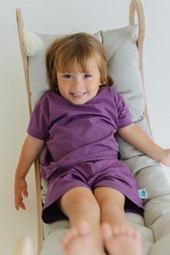 Przejdź do produktu IBIZA - Zestaw bluzka i spodenki - borówka