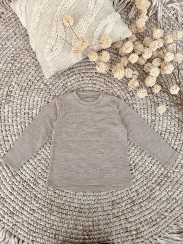Przejdź do produktu Bluzka  z 100% wełny merino - Owsiany Melanż