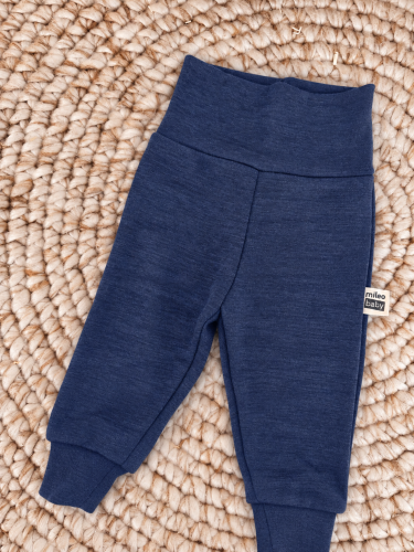 Przejdź do produktu Spodnie niemowlęce  z 100% wełny merino - Burzowe Niebo