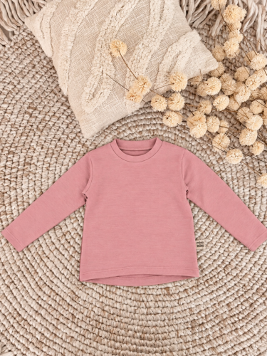 Przejdź do produktu Bluzka  z 100% wełny merino - Zgaszony Róż
